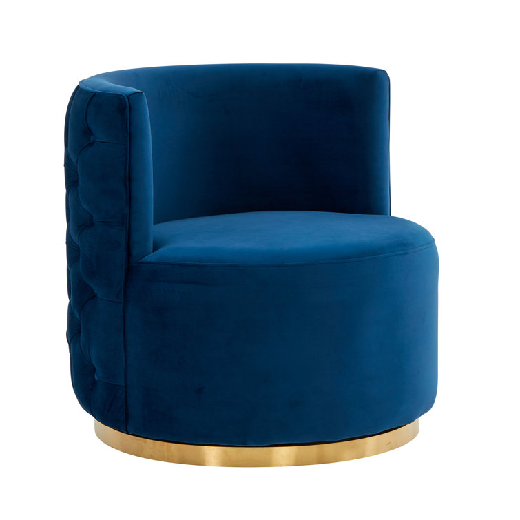 Mercer41 Ruyle 30'' Wide Tufted Velvet Swivel Barrel Chair & Reviews